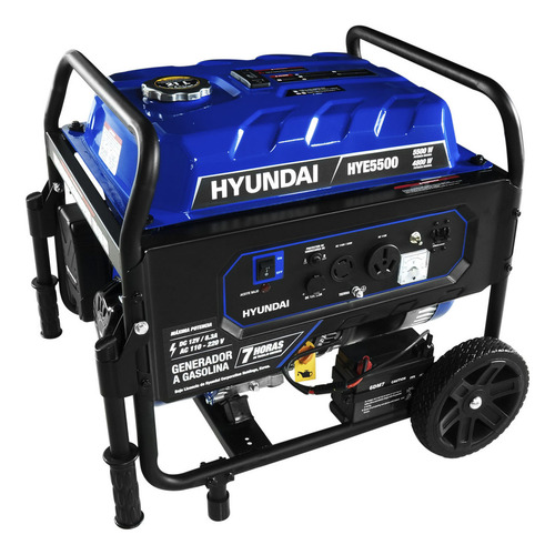 Generador Con Motor A Gasolina Monofásico Hyundai Hye5500
