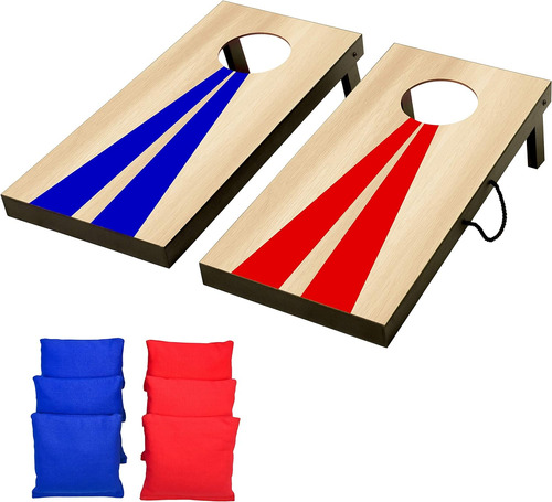 2 Ft X 1 Ft Portable Size Cornhole Game Set With 6 Bean Bags