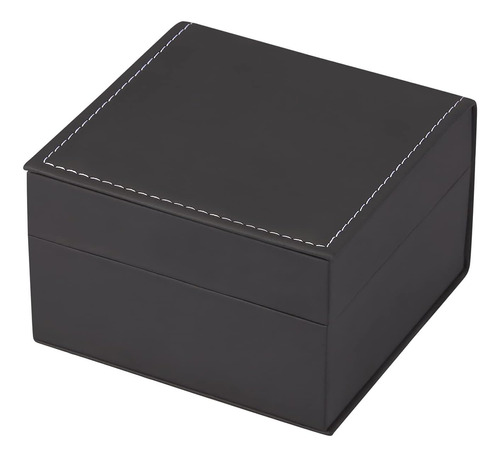 Caja De Regalo De Reloj Individual Negra De Lujo Con Almohad