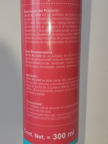 Silicona Negra Neutra Climatica Akzo-sil 24 Uniddes 300 Ml