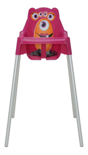 Silla De Comer Para Bebe Tramontina Monster Polipropileno Rosa