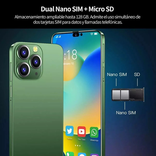 Para Android Celulares I14promax Pulgadas Barato Ram1gb Y Rom16gb