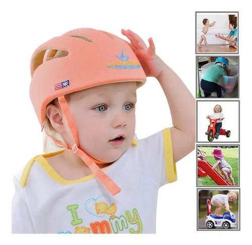 Casco Gorro Protector Para Bebé Antigolpes Ajustable