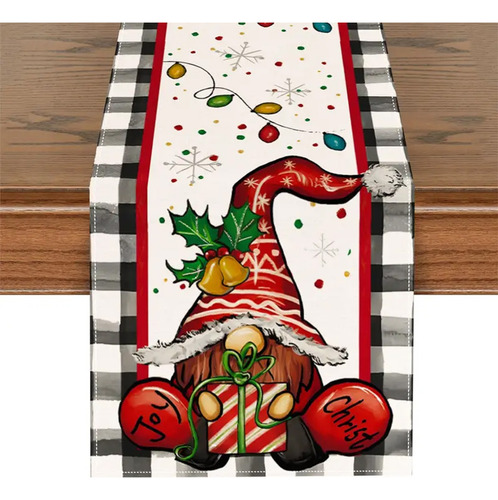 Camino De Mesa De Navidad Algodon 180*33cm Decoracion Hogar