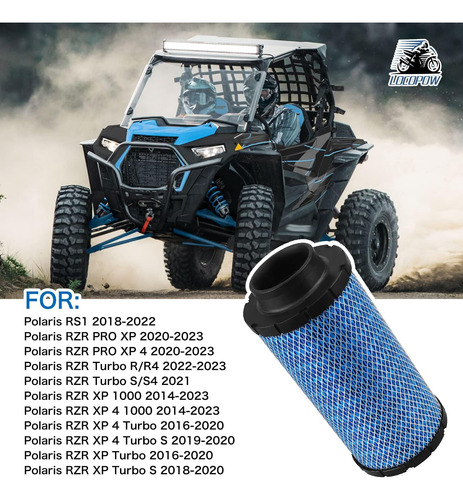 Filtro De Aire De Locopow Para Polaris Rzr 1000 Xp Xp4 Rzr S
