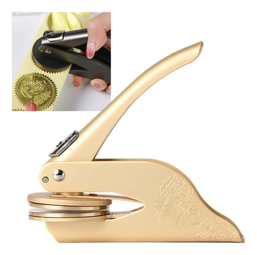 Sello De Relieve Multifunción Para Libros En , Sello De Oro
