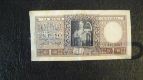 Billete 1 Peso Moneda Nacional Ley 12962 Y 13571 Serie 3.6