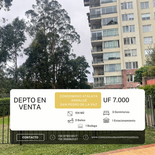 Departamento En Venta De 3 Dorm. En San Pedro De La Paz