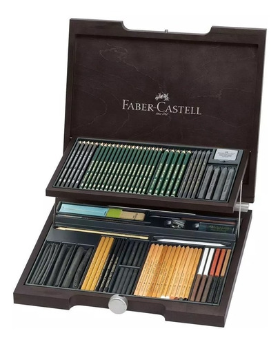 Faber Castell Pitt Monochrome Set Maletin Madera