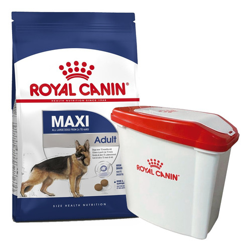 Royal Canin Maxi Adult X 15 Kg + Tacho Contenedor / Mr Dog