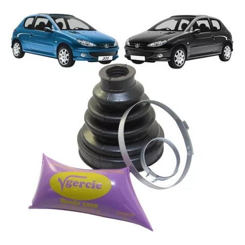 Coifa Homocinetica Cambio Peugeot 206 207 C3 Eixo Fino