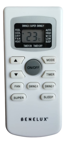 Control Remoto Compatible Para Minisplit Benelux Ev-1430