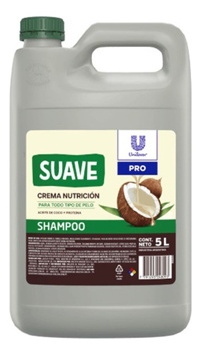 Shampoo Suave Crema Nutrición Coco 5 Litros