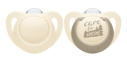 Chupete Nuk Silicona For Nature X2 6 A 18 Meses Marfil