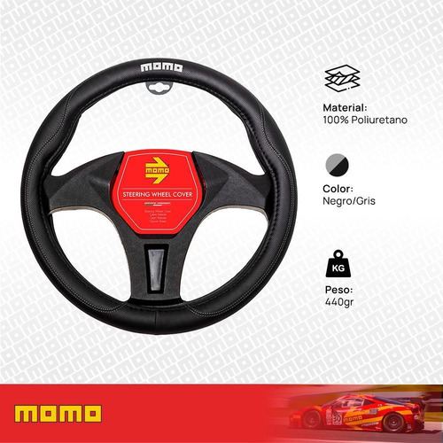Imagen 4 de 10 de Funda Cubre Volante Momo Antideslizante Universal