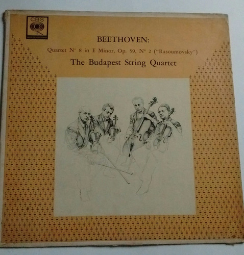 Beethoven Cuarteto N 8 Op 59 N 2 Vinilo Lp Cbs