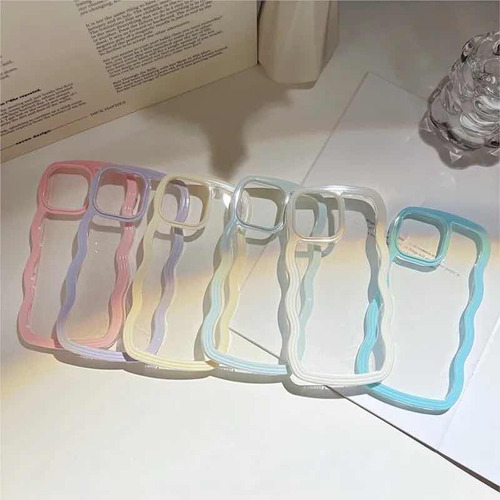 Funda Carcasa Transparente Con Marco Curveado Para iPhone