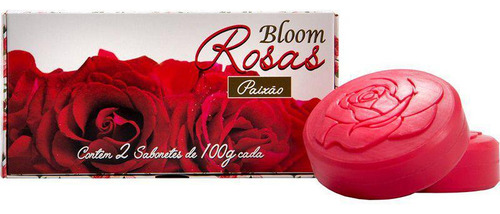 Estojo Com 2 Sabonetes - Bloom Rosas 100g Cada - Paixão