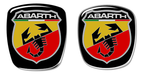Calcomania/etiqueta Emblemas Fiat Abarth En Resina Designpro