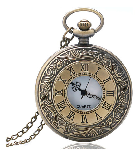 Relógio De Bolso Relíquia Clássico Vintage Romanos Presente