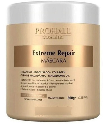 Mascara Reparadora Pos Quimica Extreme Repair Prohall 500gr