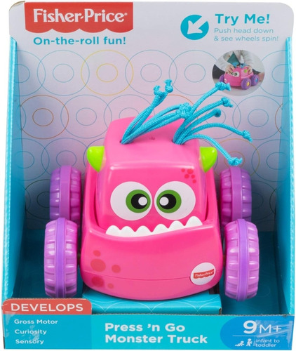 Fisher Price Monstruo Presiona Y Persigue Rosa