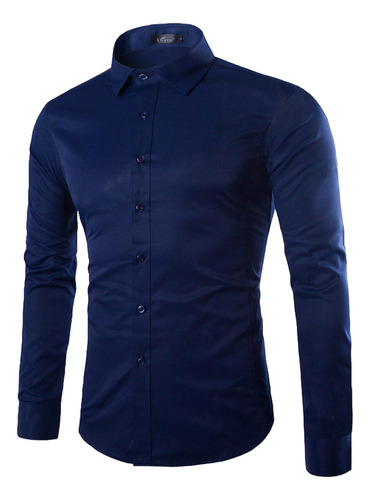 Camisa Slim Fit Para Hombre | Manga Larga | Elegantes Casual