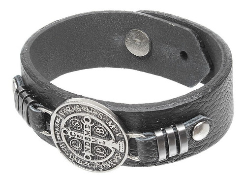 Pulseira De Couro Preta São Bento Paul Western 29730