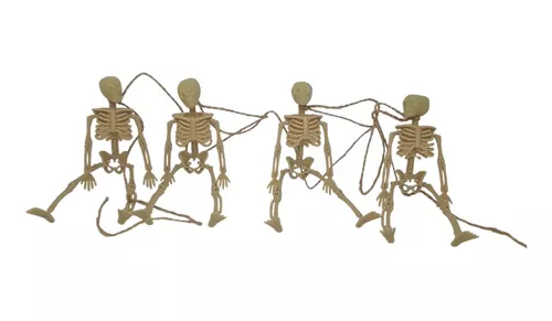 Contaminar Ninguna programa Esqueleto Plastico Halloween Terror Muñeco X4
