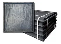 Comprar Molde Para Baldosas Laja San Luis X 10 Unidades Color Gris Oscuro