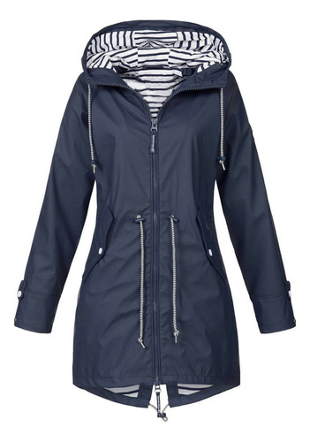 Abrigo Para Mujer, Talla Grande, Casual, Impermeable, Largo,