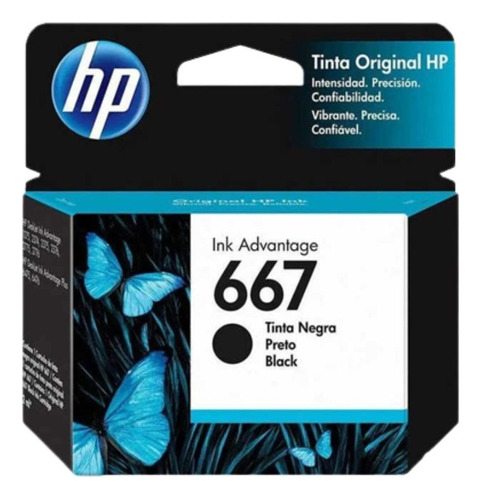 Tinta De Alta Calidad Hp 667 Negro