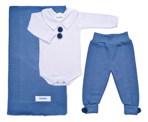 Conjunto Recem Nascido Bebe Menino De Qualidade