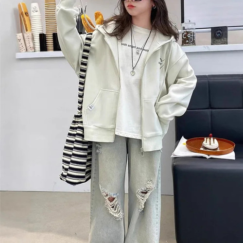 Sudadera Con Capucha Y Estampado De Dibujos Animados Para Ni