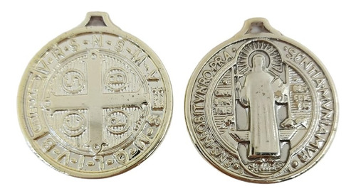 Abalorio Medalla San Benito 28x32mm Plastimetal Dorada,100gr