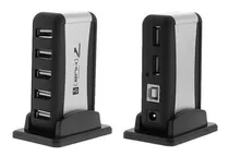 Comprar Hub Usb 7 Puertos Con Cargador De Pared Conector Pc Laptop