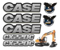 Comprar Jogo De Adesivos Completo Case Cx220c P\u002F Máquinas Pesadas Cor Cinza