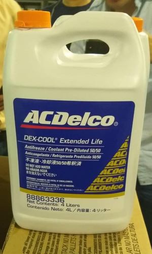 Refrigerante Acdelco 50/50 Original Made In Usa 4lts