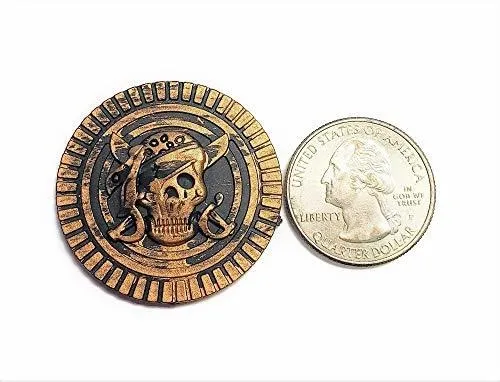 Monedas De Oro Pirata Rústicas De Bronce Fresco (144 Piezas)
