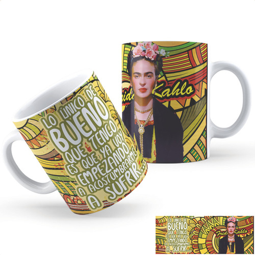 Taza Cerámica Frida Kahlo Aa Calidad