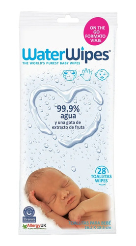 Toalla Humeda Bebe Water Wipes 28 Pza