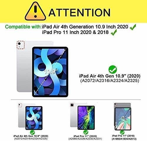 Imagen 3 de 6 de Funda iPad Air 4 Herize Duradero Soporte Lápiz/mano Negro