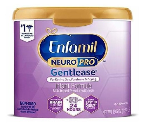 Fórmula infantil em pó Mead Johnson Enfamil NeuroPro Gentlease en lata de 1 de 19.5oz - 0  a 12 meses