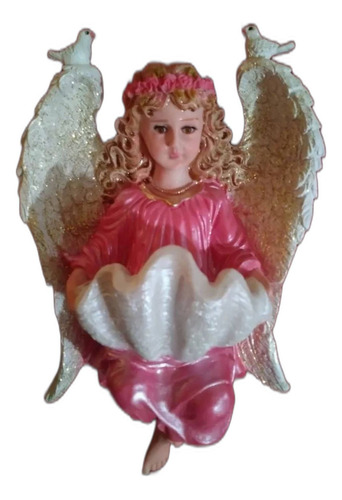 Angel, Figura De Resina, 34cm Alto X 22cm Largo X 14cm Ancho