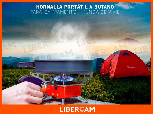 Imagen 5 de 5 de Anafe Cocina Camping Pesca Excursiones Portatil Gas Butano
