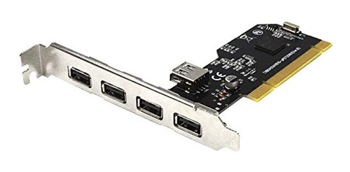 Tarjeta Pci Usb 2.0 Interna, 5puertos (4externos Y 1interno)