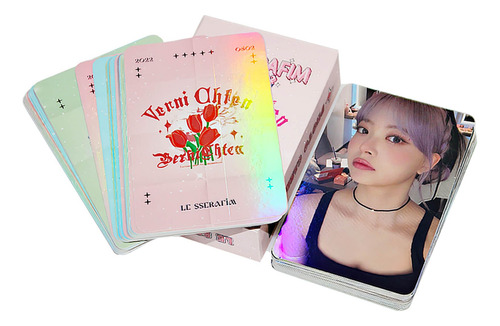 Pyajuu Le Sserafim Laser Photo Cards 50pcs Le Sserafim