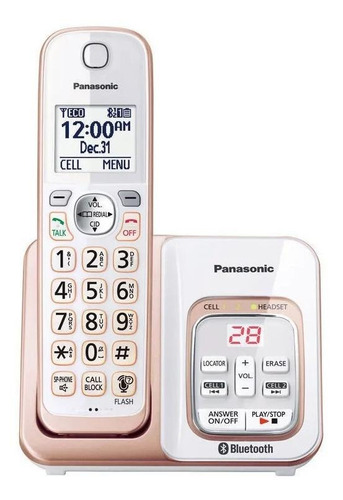 Teléfono Panasonic  KX-TGD562G inalámbrico con Bluetooth - color oro rosa