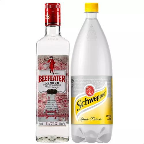 Gin Beefeater London Dry 700ml + Schweppes Agua Tonica 1.5l