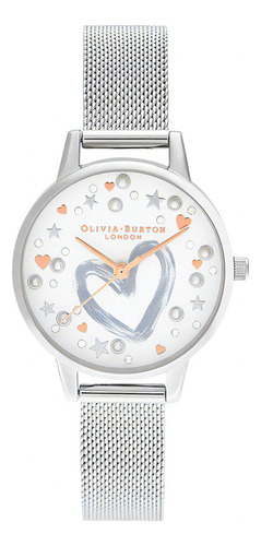 Reloj Olivia Burton Dama Color Plateado Ob16lh12 - S007